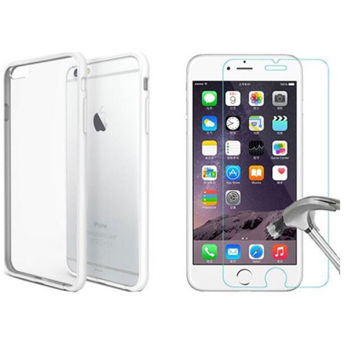 Blueway Apple İphone 6 - 6S Ekran Koruyucu + Şeffaf Silikon Kılıf