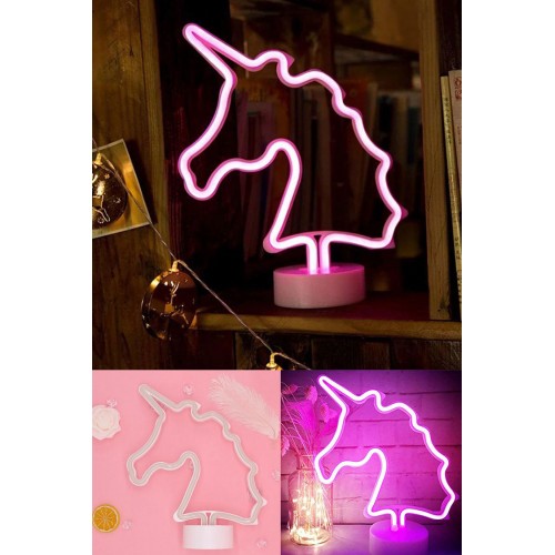 Unicorn Neon Led Masa ve Gece Lambası