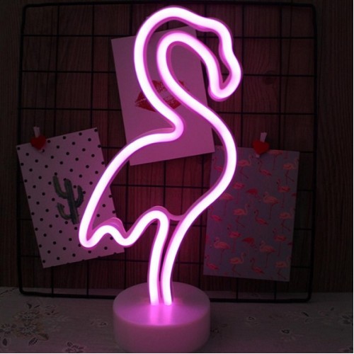 Flamingo Neon Led Işıklı Masa Lambası