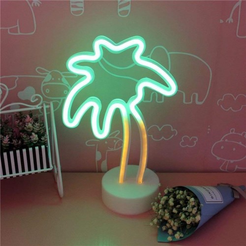 Palmiye Ağacı Neon Led Masa Ve Gece Lambası