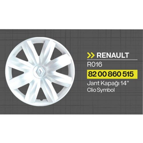 Renault Clio - Kangoo - Aquares 14" Jant Kapağı 4'lü Takım JKR016