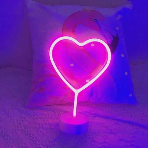 Kalp Neon Led Gece Lambası