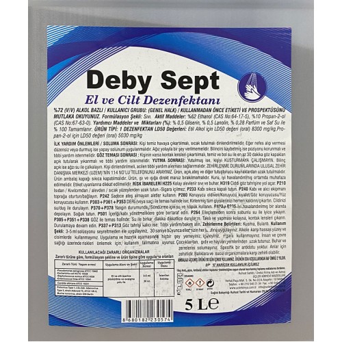 Deby Sept El Dezenfektanı 5 Litre