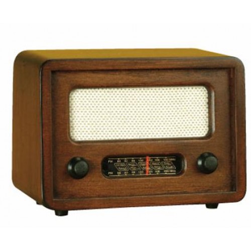 Nostaljik Görünümlü Ahşap Kahverengi Radyo